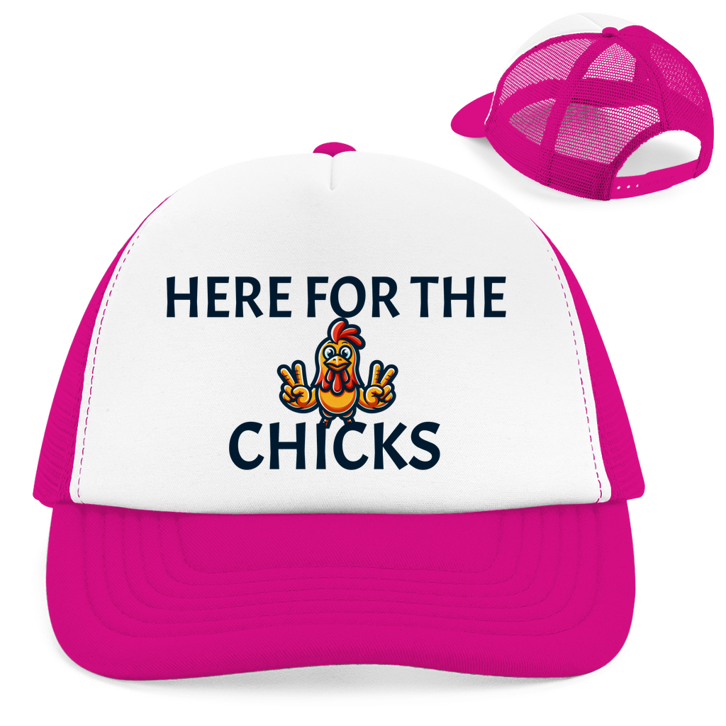 "Here for the Chicks" Retro Trucker Cap