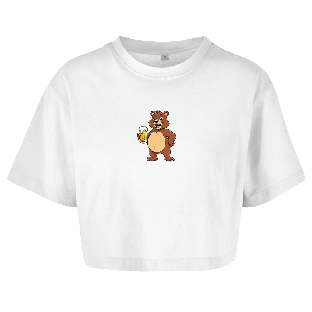 "Drinking bear" Crop-Top