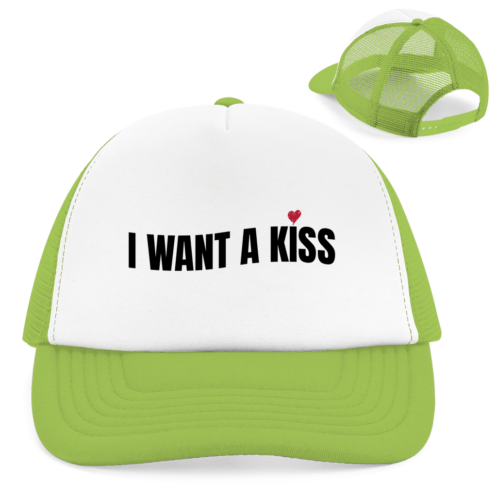 "I want a Kiss" Retro Trucker Cap