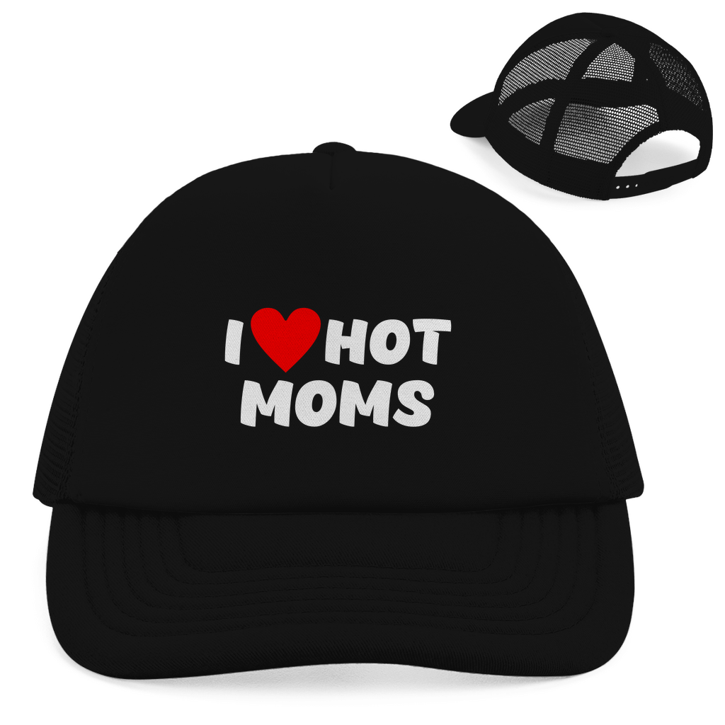"I ❤ Hot Moms" Retro Trucker Cap
