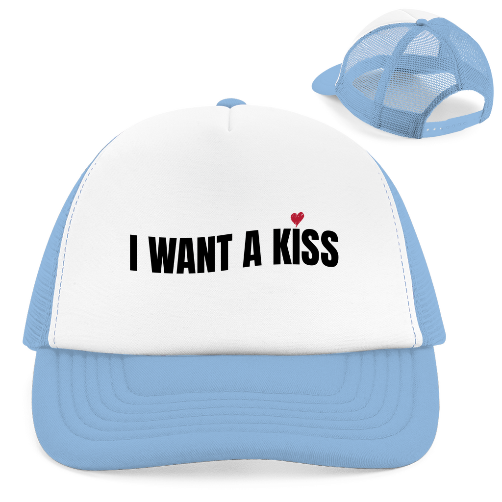 "I want a Kiss" Retro Trucker Cap