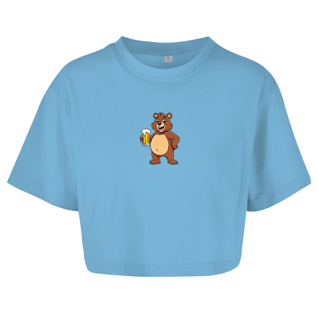 "Drinking bear" Crop-Top