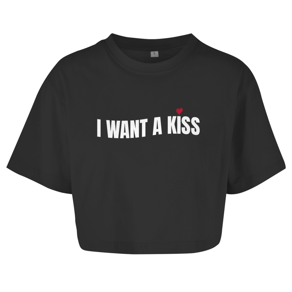 "I want a kiss" Crop-Top