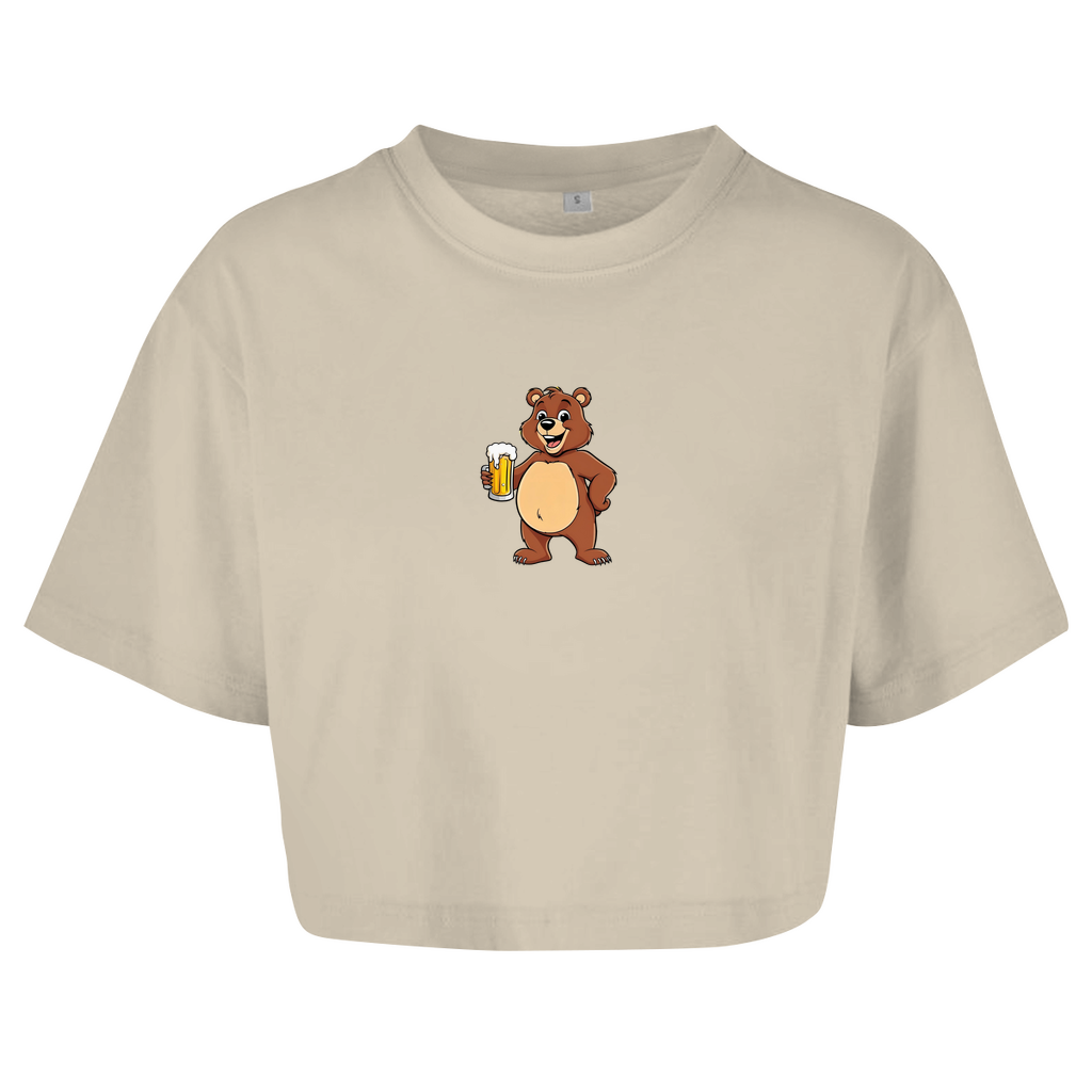 "Drinking bear" Crop-Top