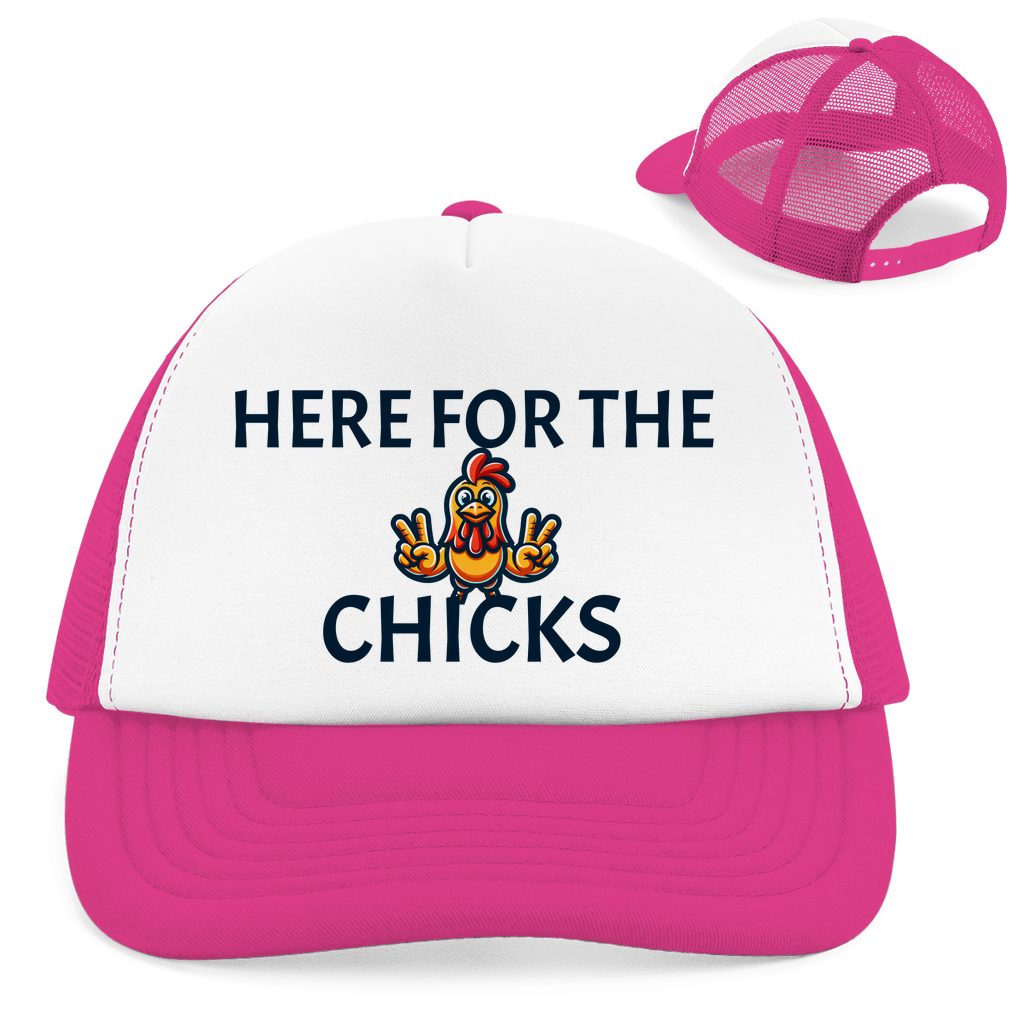 "Here for the Chicks" Retro Trucker Cap