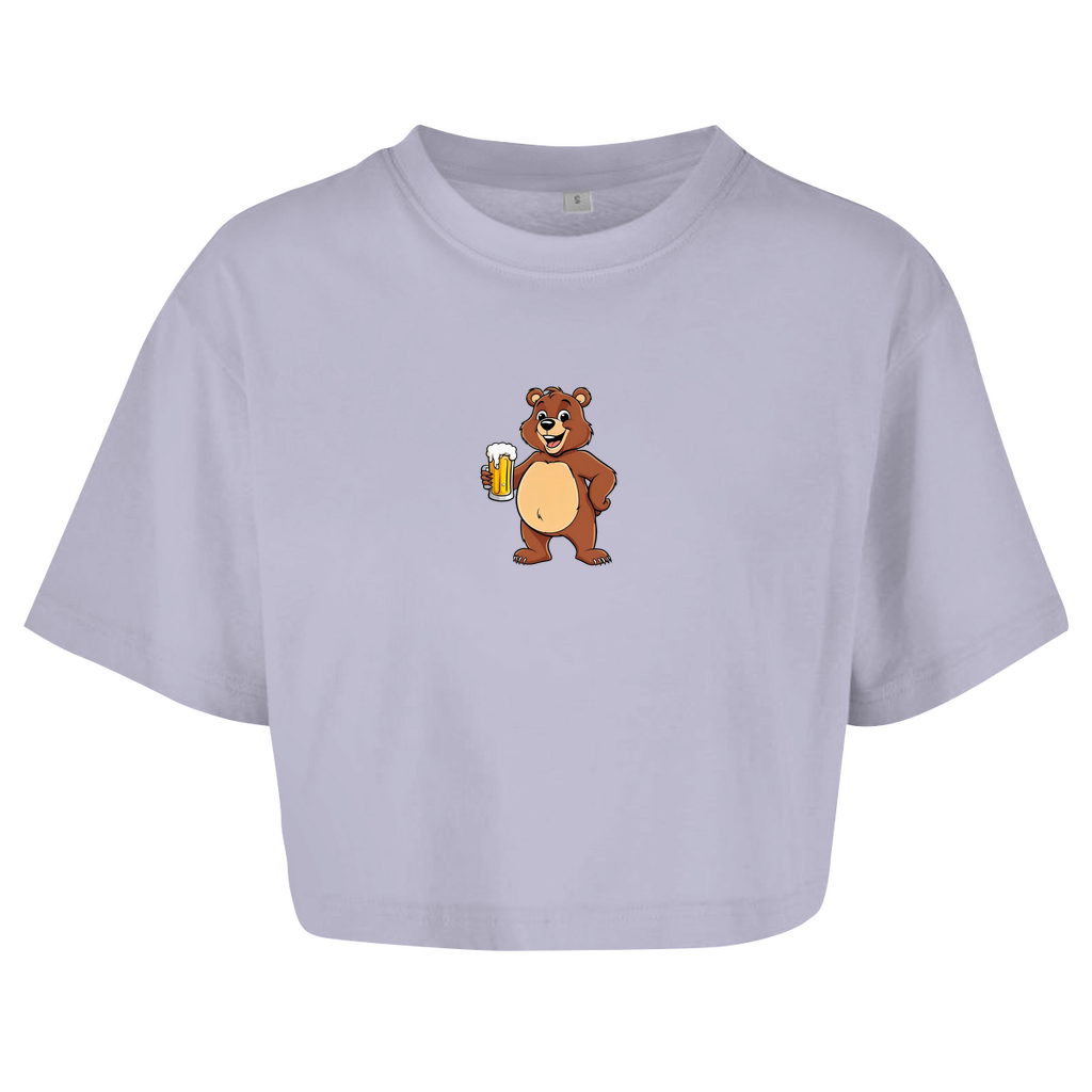 "Drinking bear" Crop-Top