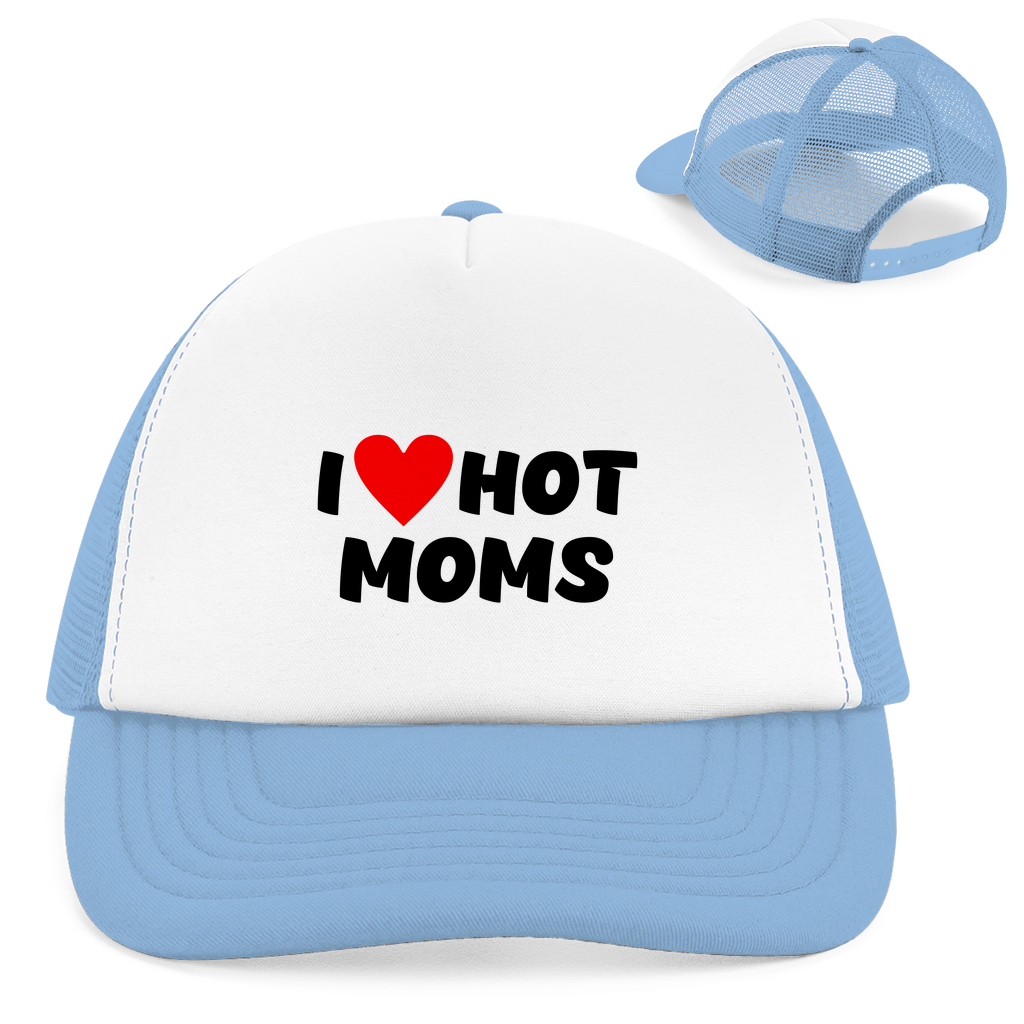 "I ❤ Hot Moms" Retro Trucker Cap