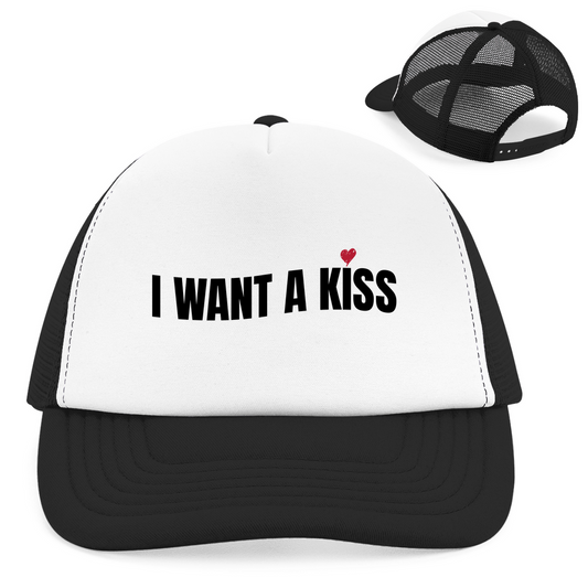 "I want a Kiss" Retro Trucker Cap