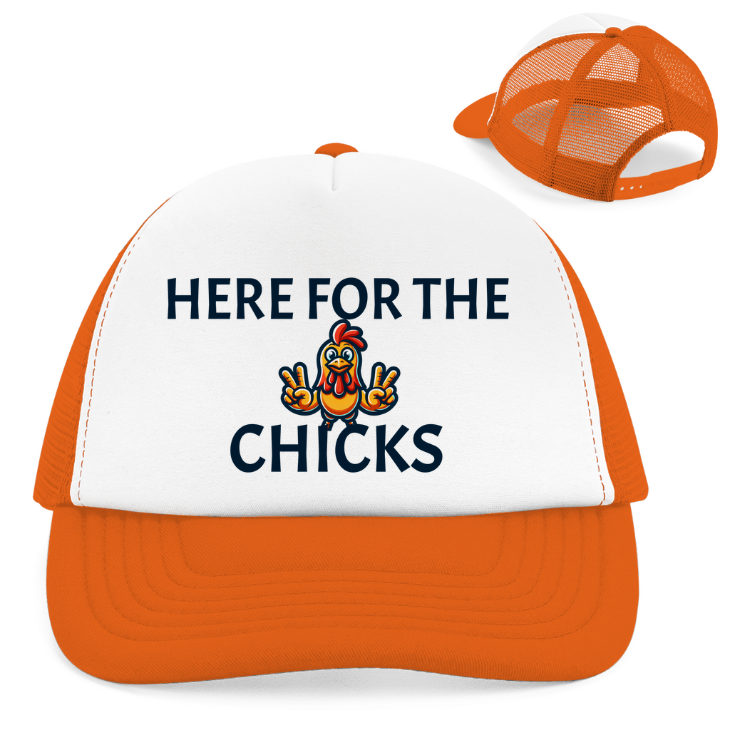 "Here for the Chicks" Retro Trucker Cap
