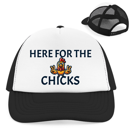 "Here for the Chicks" Retro Trucker Cap