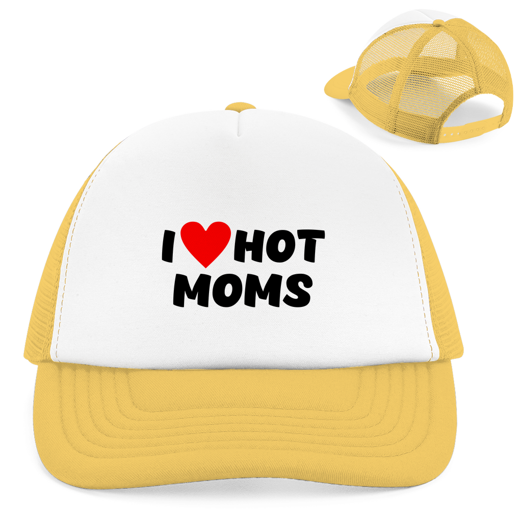 "I ❤ Hot Moms" Retro Trucker Cap