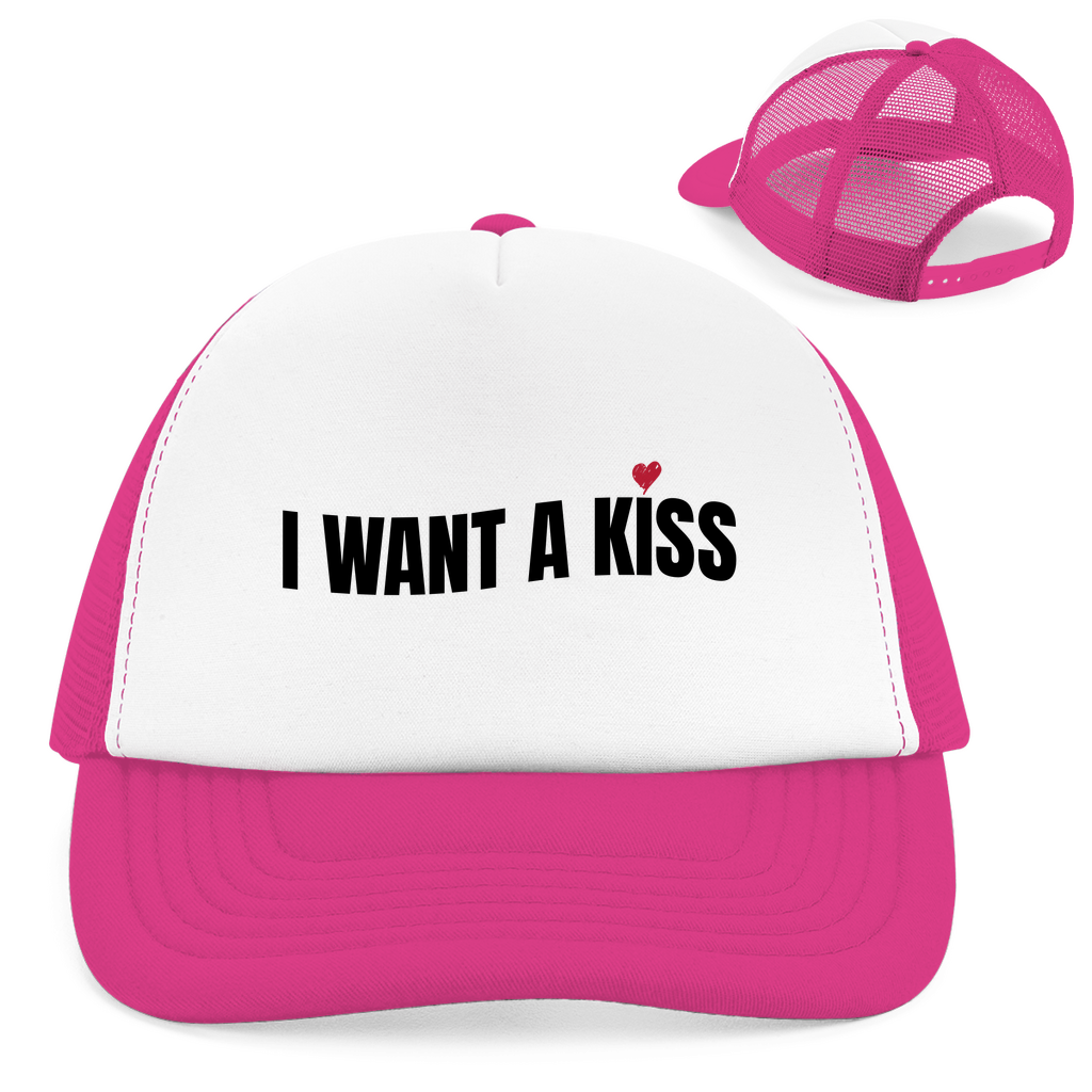 "I want a Kiss" Retro Trucker Cap