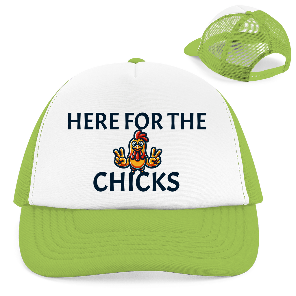 "Here for the Chicks" Retro Trucker Cap