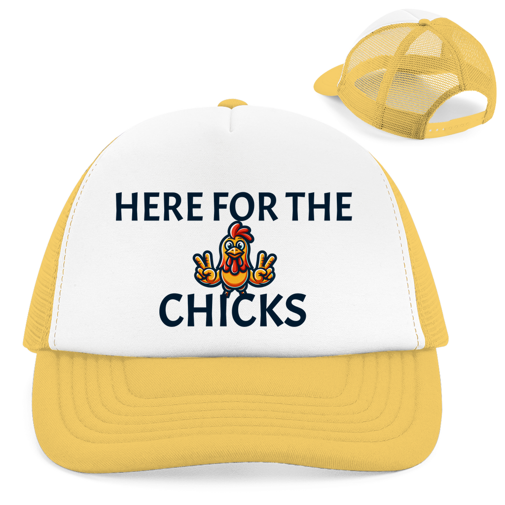 "Here for the Chicks" Retro Trucker Cap