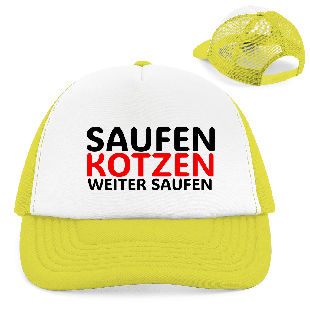"Weiter Saufen" Retro Trucker Cap