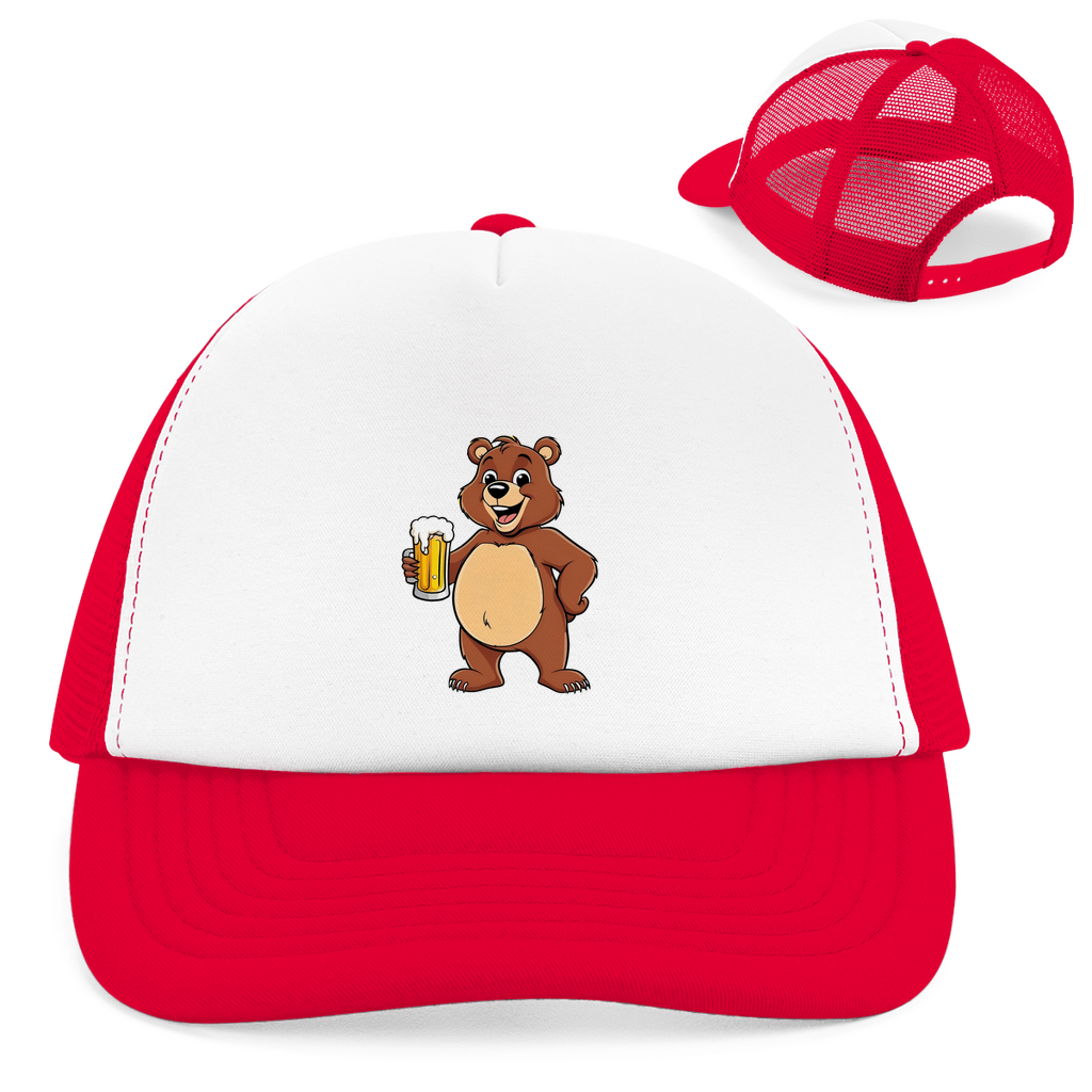 "Drinking bear" Retro Trucker Cap