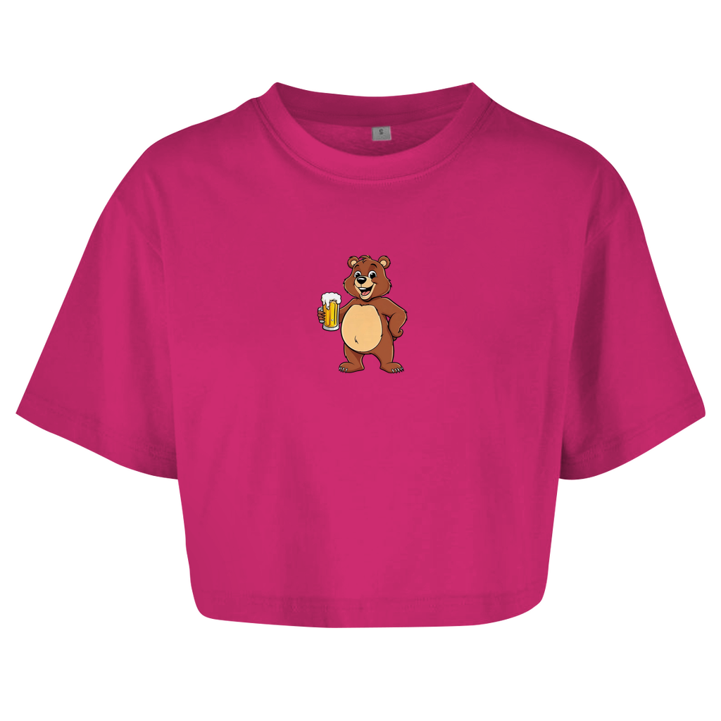 "Drinking bear" Crop-Top