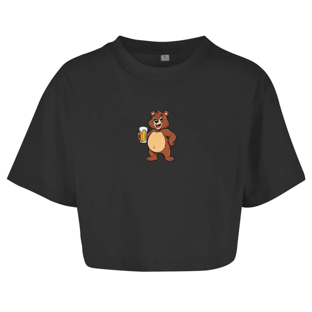 "Drinking bear" Crop-Top
