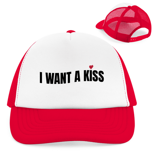 "I want a Kiss"  Retro Trucker Cap
