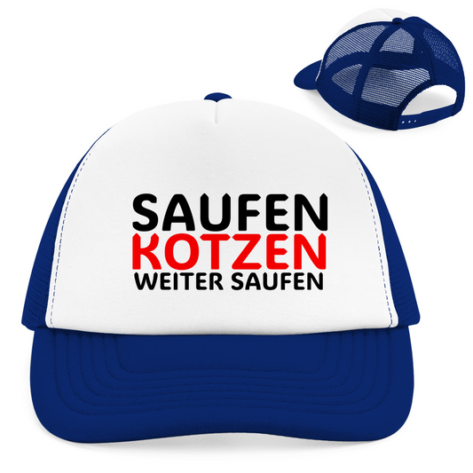 "Weiter Saufen"  Retro Trucker Cap