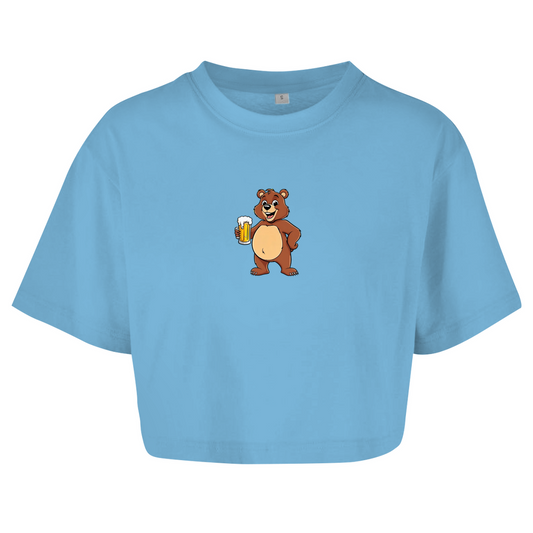 "Drinking bear" Crop-Top