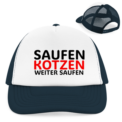 "Weiter Saufen"  Retro Trucker Cap