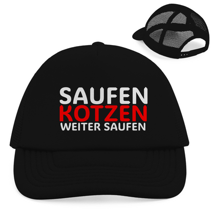 "Weiter Saufen"  Retro Trucker Cap