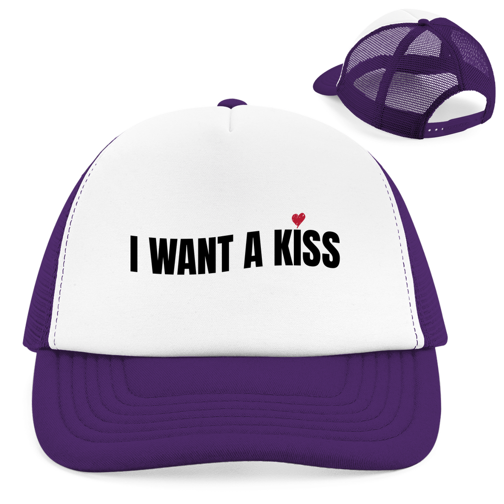 "I want a Kiss"  Retro Trucker Cap